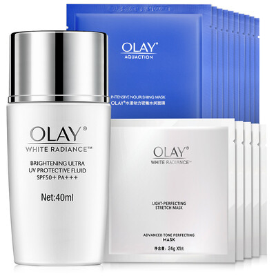 

Olay OLAY skin care set sunscreen hydrating cosmetic set 16 sets light transparent protection sunscreen lotion 40ml mink power mask 10 pieces watery mask 5 pieces moisturizing
