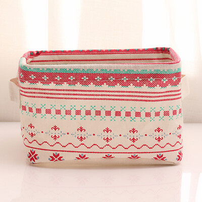 

Shouyou pastoral desktop storage debris remote control storage basket fabric storage box cosmetic storage basket JD-SN-58 ethnic style