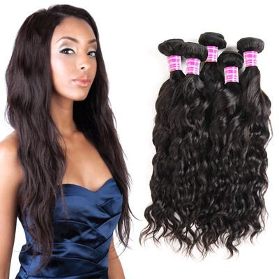 

Glary Fashion Water Wave Hair Bundles 5pcs Good Indian Virgin Human Hair Weaving Wet And Wavy Hair Extension 8A Natural Wave