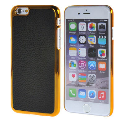 

MOONCASE Litchi Skin золото Chrome Hard Back чехол для Cover Apple iPhone 6 (4.7") чёрный