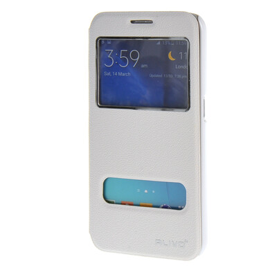 

MOONCASE Samsung Galaxy S6 чехол для View Slim Leather Flip Pouch Bracket Back Cover White