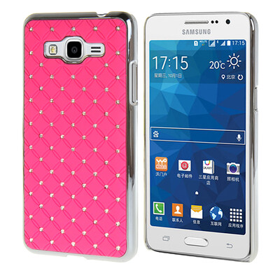 

MOONCASE Жесткий Хром горный хрусталь Bling Звезда обложка чехол для Samsung Galaxy Grand Prime G5308 розовый