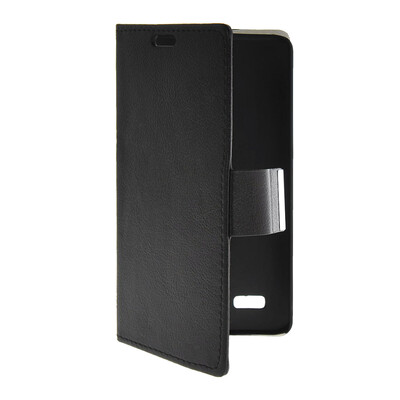

MOONCASE Slim Leather Side Flip Wallet Card Slot Pouch with Kickstand Shell Back чехол для LG L Bello D331 / D335 Black