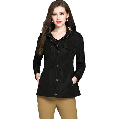 

BURDULLY England Fashion Autumn Winter Jacket Women 2017 Brand New Arrivals Basic Hooded Jackets Coat Slim Large Size Outwear