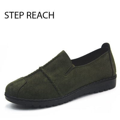 

Women shoes Loafers Round Toe Simple Vintage Comfy Slip-Ons Shoes