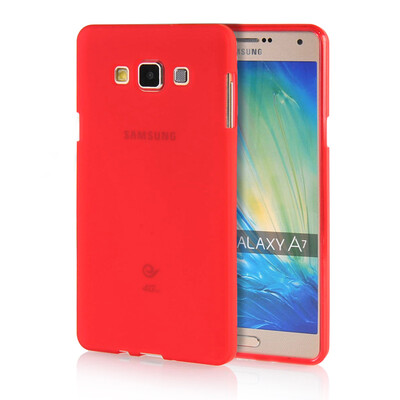 

MOONCASE Transparent Soft Flexible Silicone Gel TPU Skin Shell Back ЧЕХОЛ ДЛЯ Samsung Galaxy A7 Red