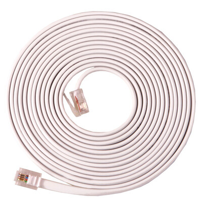 

Shanze (SAMZHE) C28BWG-205C 2-core single-chip copper telephone line voice jumper machine extension cable line finished telephone line with crystal head 5 meters