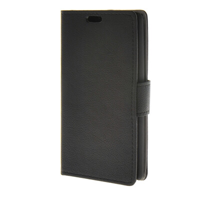 

MOONCASE Simple Leather Flip Wallet Card Slot Stand Back чехол для LG Leon H340N Black