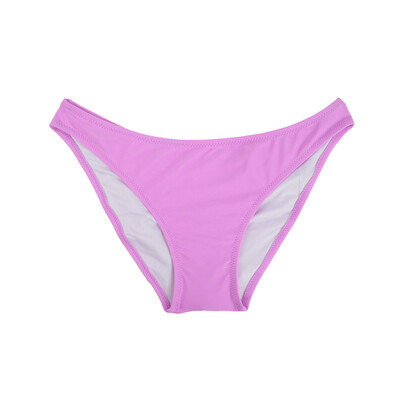 

2018 Girls Sexy Low Waist Candy Colors Bikini Bottom Women Print Cheeky Small Swim Briefs Sporty Shorts