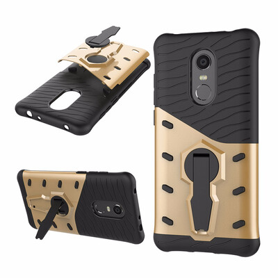 

Goowiiz Phone Case For Xiaomi Redmi 5 Plus Luxury Armor TPUPC Silicone Hard Bracket Prevent falling