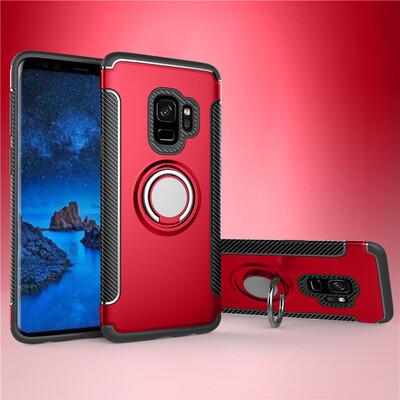 

Samsung Galaxys S7 EdgeS8S9 Armor Car Magnetic Suction Ring Bracket Silicon TPU Hard PC Phone Case