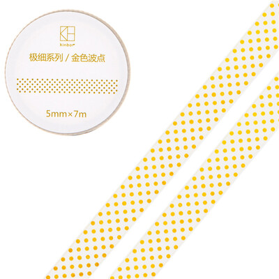 

Kinbor hand book&paper tape 5mm7mhand book sticker foundation fine section tape golden leaves DTB64307