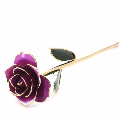 

Purple Gold Rose Made from Real Rose with Stand - A Beautiful Reminder of Love - Unique Anniversary Birthday