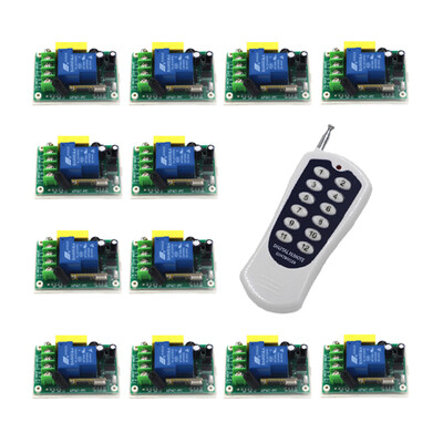 

MITI Remote Control Switch AC220V 30A Relay Receiver 12CH Transmitter Motor LED Water-Pump Wireless Switch 315/433 Learning Code