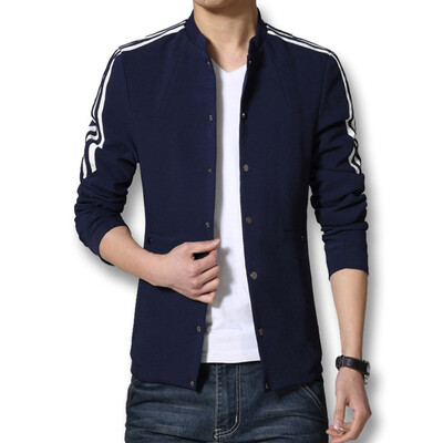 

New Men Fashion Designers Jackets 2016 Slim Fits Men Coats Spring Autumn Men Outwears Plus Size  White Navy Blue Men Coats