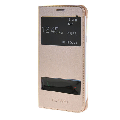 

MOONCASE Samsung Galaxy A8 чехол для View Slim Leather Flip Pouch Cover Gold