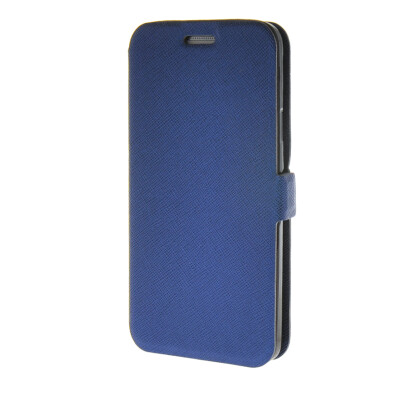 

MOONCASE Cross pattern Flip Pouch Leather Wallet Slim Stand Case Cover for Samsung Galaxy A3 Dark blue