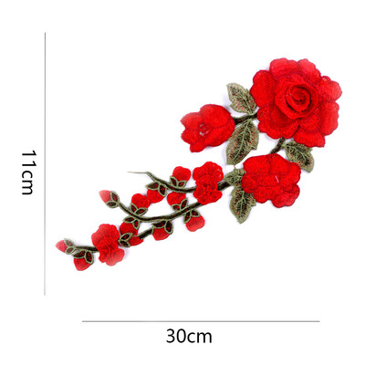 

Sunbling 3D Lace Flower Patch Sew-On Applique Rose Flower Patches for Wedding Dress Clothes Applique Embroidery DIY Handmade