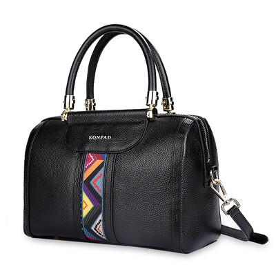 

KONPAD2018 new Boston leather lady bag with large capacity head leather handbag pillow bag wholesale