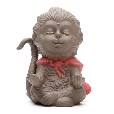 

Creative zisha monkey tea pet figurines cute ceramics monkey zen tea accessories home decorations ornament