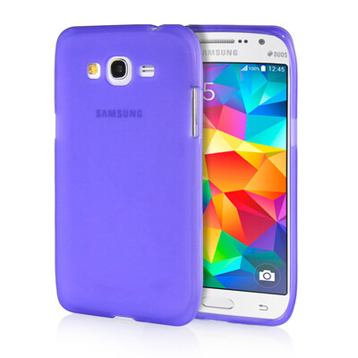 

MOONCASE Transparent Soft Flexible Silicone Gel TPU Skin Shell Back ЧЕХОЛ ДЛЯ Samsung Galaxy Grand Prime G530 Purple