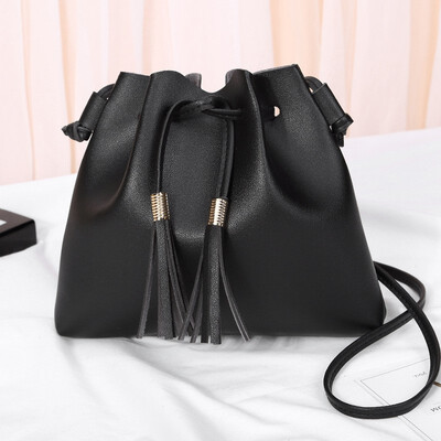 

2018 Crossbody Bags For Women Colorful Strap Bucket Bag Women PU Leather Leather Handbags Women Bag Women Messenger Bag