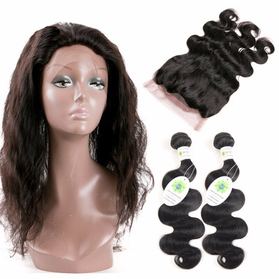 

360 Lace Frontal With Bundle 7A Peruvian Body Wave 360 Frontal With Bundles Top 360 Lace Frontal Closure With Bundles Human Hair