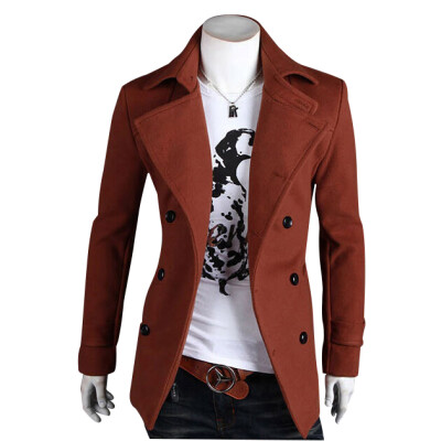 

Zogaa New Mens Wool Coat Autumn And Winter Double-breasted Casual