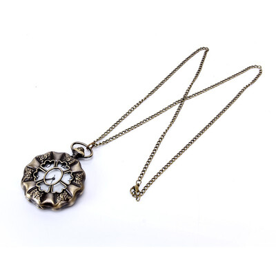 

Bronze GunBlack Steampunk Quartz Pocket Watch Pendant Necklace Chain Style 23 ROSE