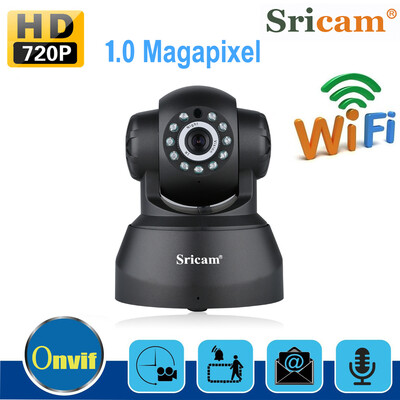 

Sricam 720P Wifi Мегапиксельная H.264 Wireless PT ONVIF CCTV безопасности IP-камера EU