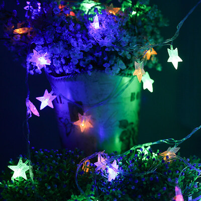 

LED lights small lights can be connected to outdoor waterproof hanging tree wall hanging hall fence garden garden string lights