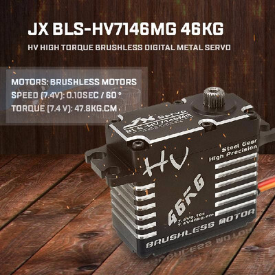 

JX BLS-HV7146MG 46kg HV High Torque Brushless Digital Metal Servo Waterproof for RC Car Boat Robot Helicopter HPI HSP
