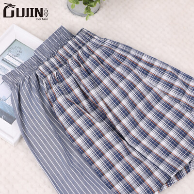 

Ancient&modern men GUJIN 2 loaded mens underwear cotton mens boxers four seasons casual loose Arro pants pajamas comfortable home pants ELHSJ51 cherry powder - denim blue XL