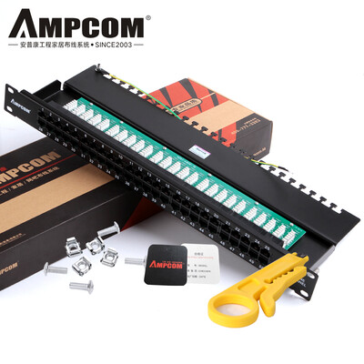 

AMPCOM voice telephone distribution frame 50 port 4 core 2 core telephone line circuit board telecommunications engineering grade 50U gold plated