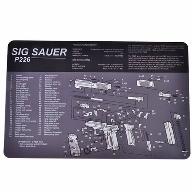 

Tactical Gun Cleaning Mat Rubber Carpet Waterproof Non-Slip Cleaning Bench With Diagram Parts And Instructions AK47 AR15 Glock