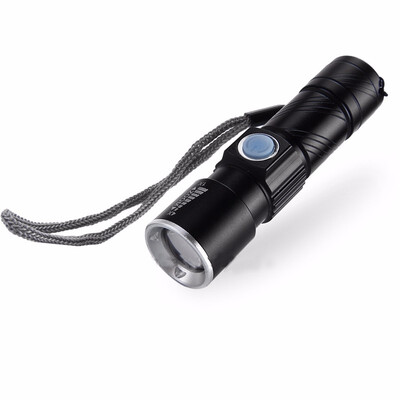 

3 Mode USB Flashlight Rechargeable Lithium Battery LED Torch