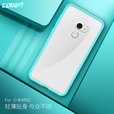 

Collen Millet MIX2 Mobile Shell Cover MIX2 Fallen Full Enclosure Soft Hard Transparent Crystal Blue