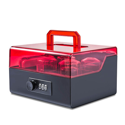 

Jinlongxing glosen password lock seal box accounting finance special chapter finishing storage box white coffee color