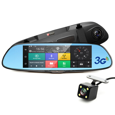 

Junsun 7 inch 3G Car GPS Navigation Android WIFI DVR Camera video recorder Rearview Mirror Vehicle gps navigator