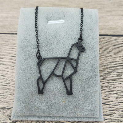 

New Origami Alpaca Necklace Origami Alpaca Charm Female&Male Gift Necklace Fashion Women Jewellery Geometric Jewellery
