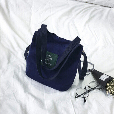 

Casual Womens Letter Bucket Canvas Bag Shoulder Handbags