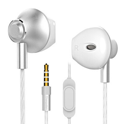 

Langsdom F9 Metal Phone Earphones Half In-ear Earphone with Microphone Stereo Headset Earbuds for phone Xiaomi fone de ouvido
