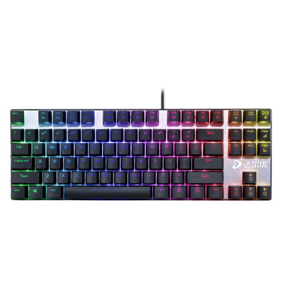 

Дейл отлично (dare-u) 87 клавиша механическая Симфоническая версия игры RGB с подсветкой механическая клавиатура черная черная ось