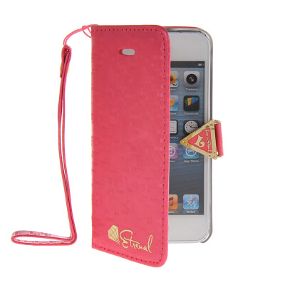 

MOONCASE Stylish Flip Leather Wallet Card Holder Pouch Stand Back Case Cover for Apple iPhone 5 / 5S Hotpink