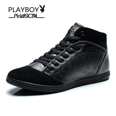 

PLAYBOY brandHigt-top winterKorean style sneakers with velvetRetro EnglandWarm cotton bootsMenshoes