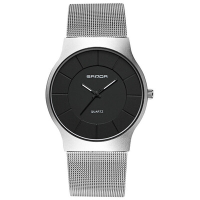 

SANDA Men&39s Simple Watches Men Fashion Casual Ultra Thin Wristwatches Waterproof Rose Gold Black male Clock
