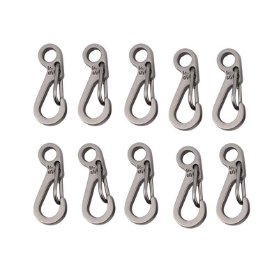 

10pcs Survival Outdoor Mini Hang Buckle Quickdraw Key Chain Aluminium New