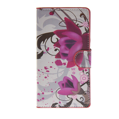 

MOONCASE Flower style Leather Side Flip Wallet Card Slot Stand Pouch ЧЕХОЛ ДЛЯ Samsung Galaxy A7