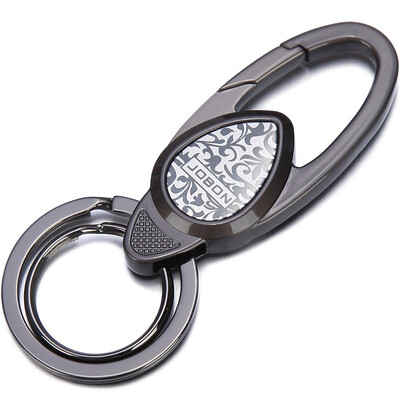 

JOBON Zhongyin key chain ring car key chain chain mother ring spring waist hanging black ice Tang grass ZB-099B