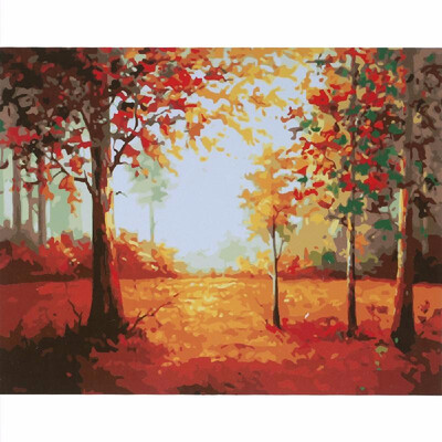 

Frameless DIY Digital Oil Painting 16 20 Maple Grove Hand Painted Cotton Canvas Paint By Number Kit Home Office Wall Art Paint